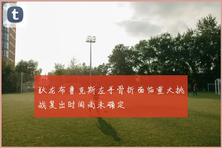 狄龙布鲁克斯左手骨折面临重大挑战复出时间尚未确定